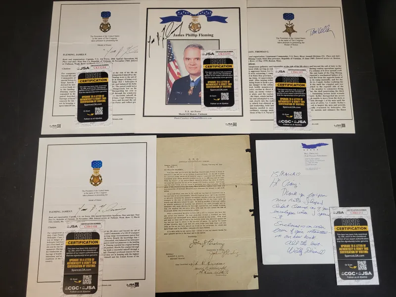 I03386 | A Collection of Military Autographs and Historical Documents Including Medal of Honor Recipients and General John J. Pershing from auction in Frederick, Maryland