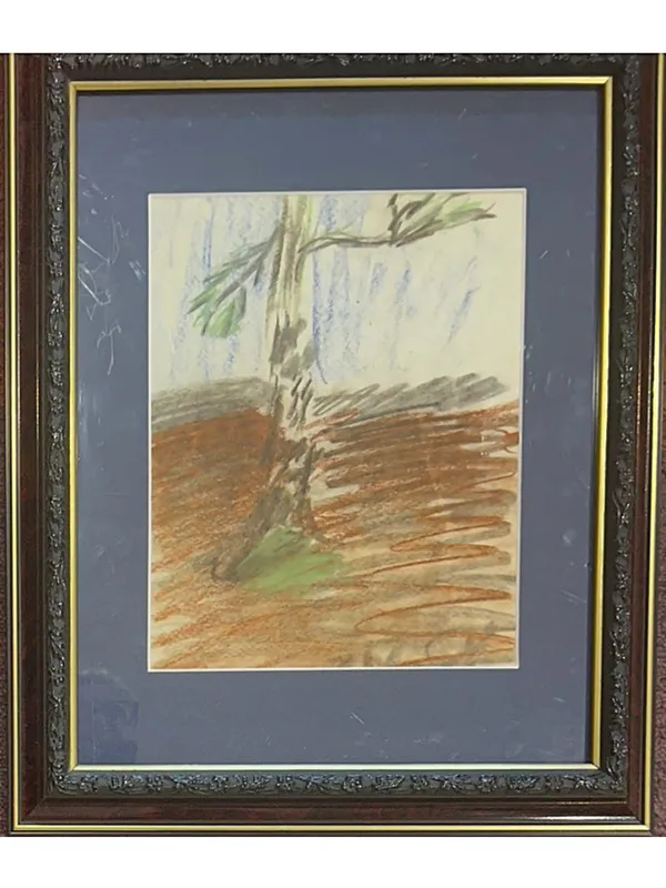 VLADIMIR YAKOVLEV RUSSIAN PENCIL BIRCH TREE DRAWING from auction in New York, New York