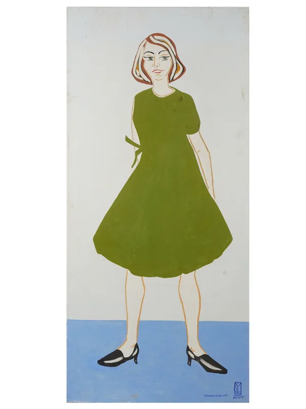 THOMAS BARNETT AMERICAN FEMALE PORTRAIT OIL PAINTING from auction in New York, New York
