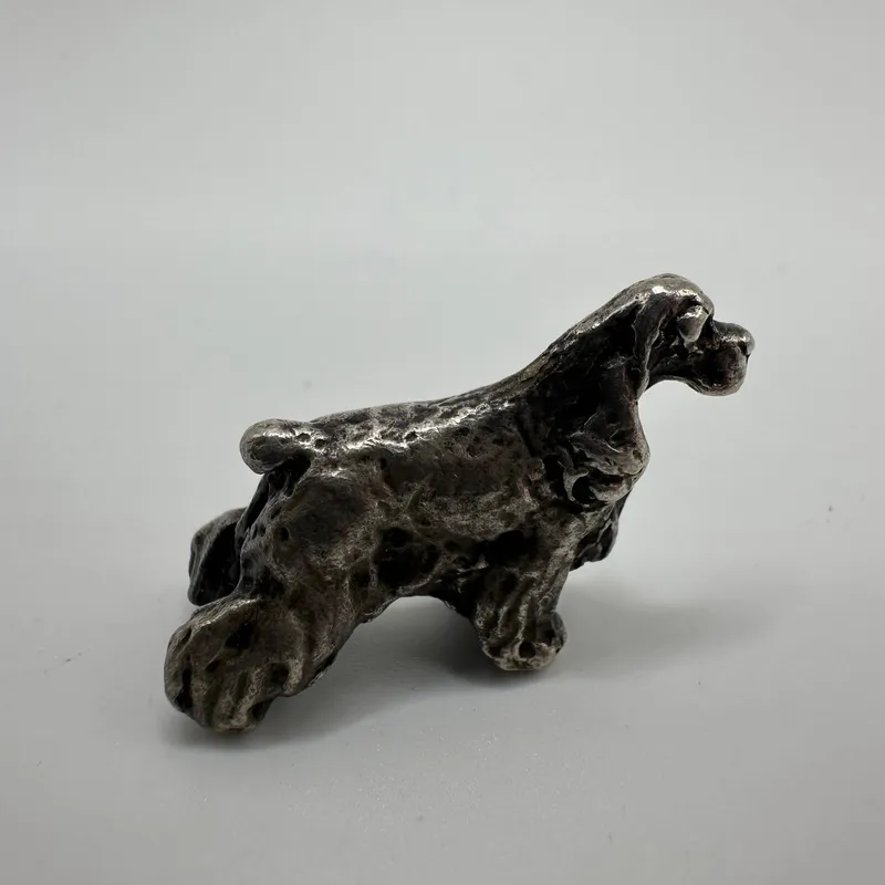 Cocker Spaniel Dog Silver Charm Mini Figure X88 from auction in Orlando, Florida