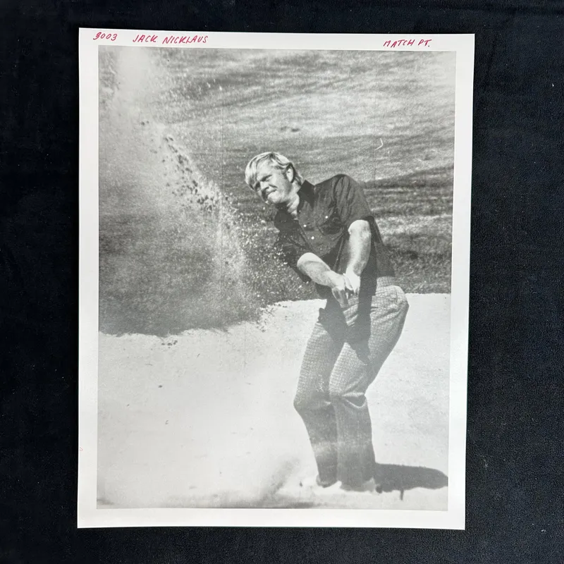 Jack Nicklaus Black and White Analog Photo Print Editorial Golf Photograph from auction in Orlando, Florida