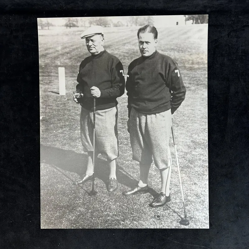 Black and White Golf Photography Print Bobby Jones and Colonel Robert P. Jones Vintage Golfers from auction in Orlando, Florida