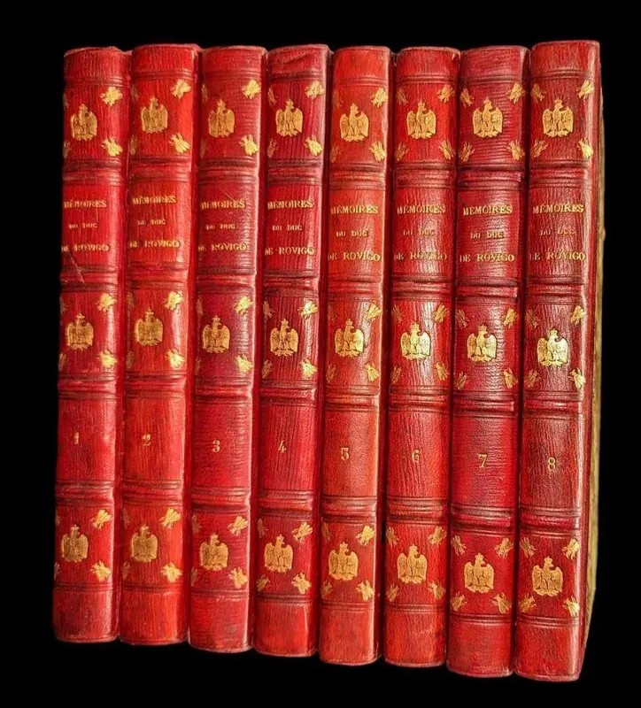 8 Volumes 1828 Memoires Du Duc De Rovigo Hardcovers from auction in Orlando, Florida