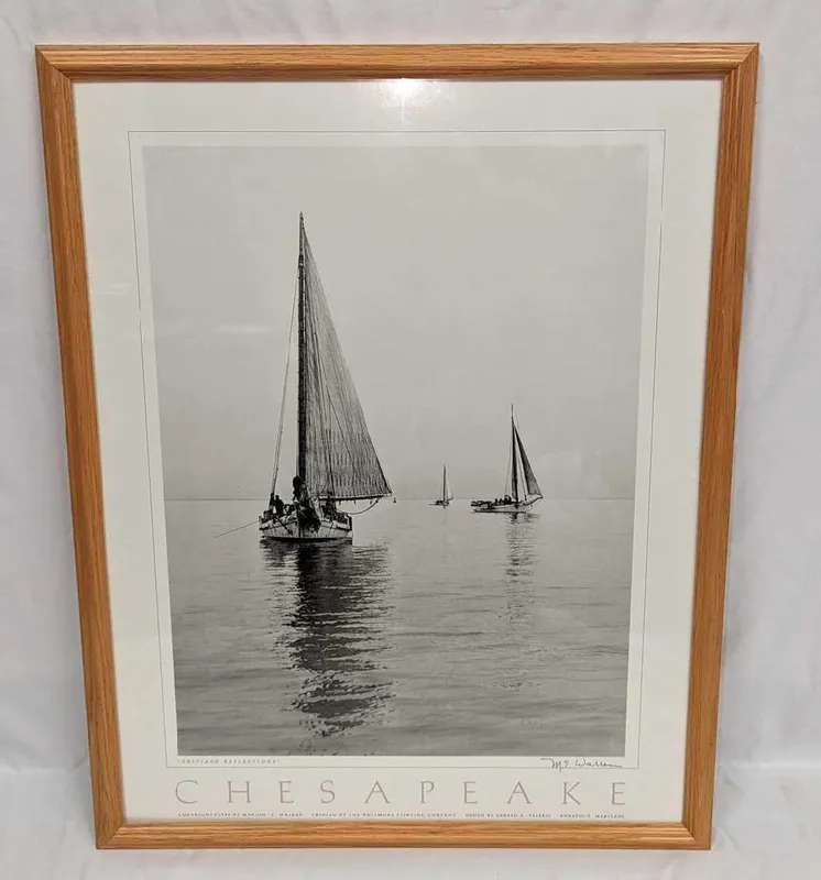 M. E. Warren Skipjack Reflections Framed Print from auction in Orlando, Florida