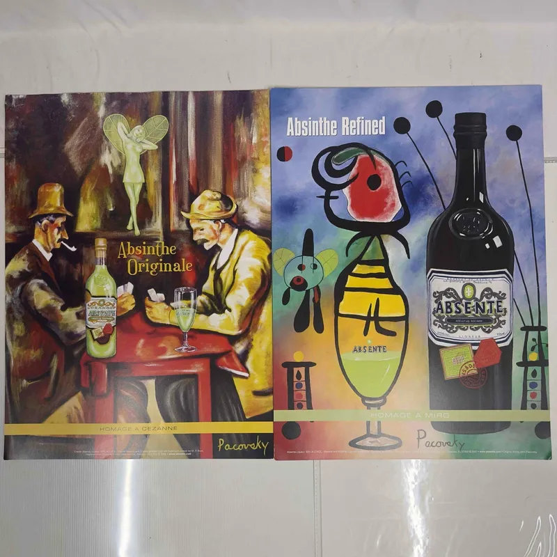 Absinthe Refined Ad Poster Homage by John Pacovsky Liquor Advertisement Set Lot of Eleven 11 Posters from auction in Orlando, Florida
