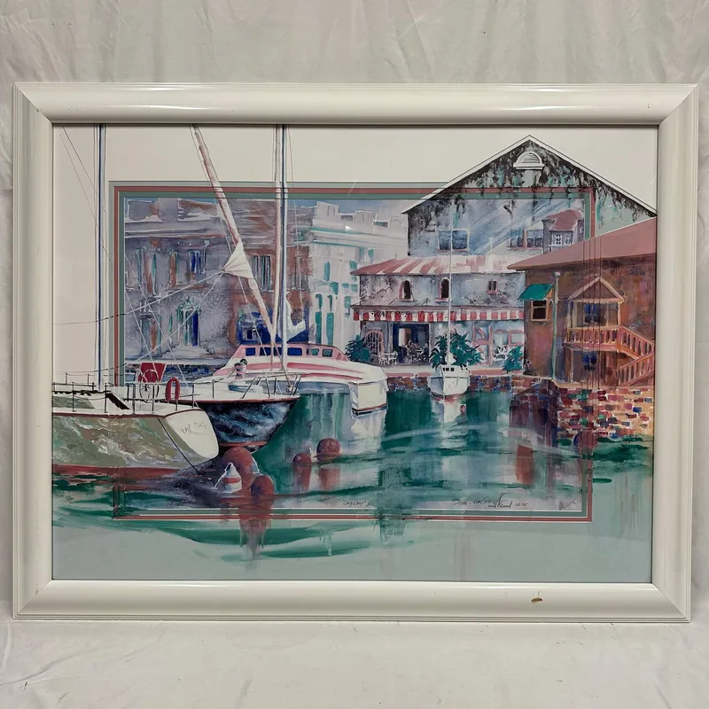 Jim Gerard Holehouse Lay Day Signed Lithograph Framed Art Hand Colored and Embellished from auction in Orlando, Florida