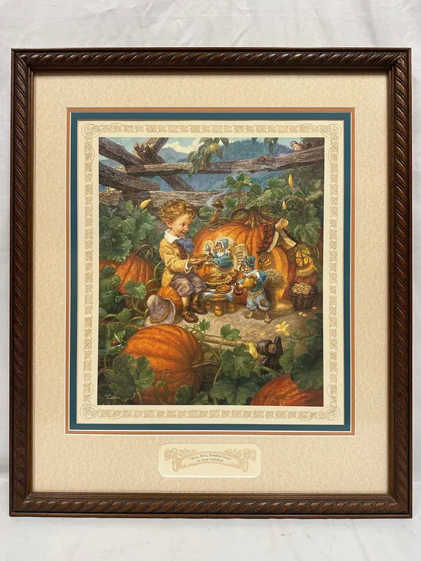 Peter Peter Pumpkin Eater Signed and Numbered Art Print by Scott Gustafson from auction in Orlando, Florida