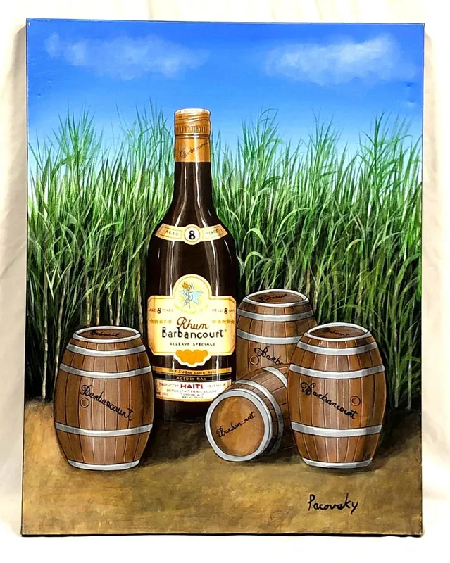 John Pacovsky & Barbancourt Rhum - Commissioned, Signed - Acrylic on Canvas from auction in Orlando, Florida
