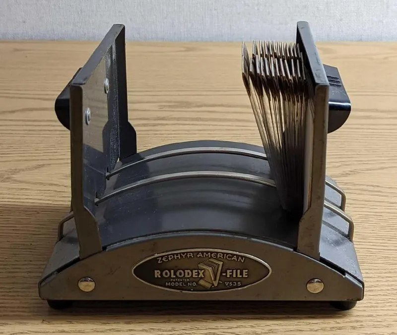 Vintage Zephyr American Rolodex File from auction in Orlando, Florida