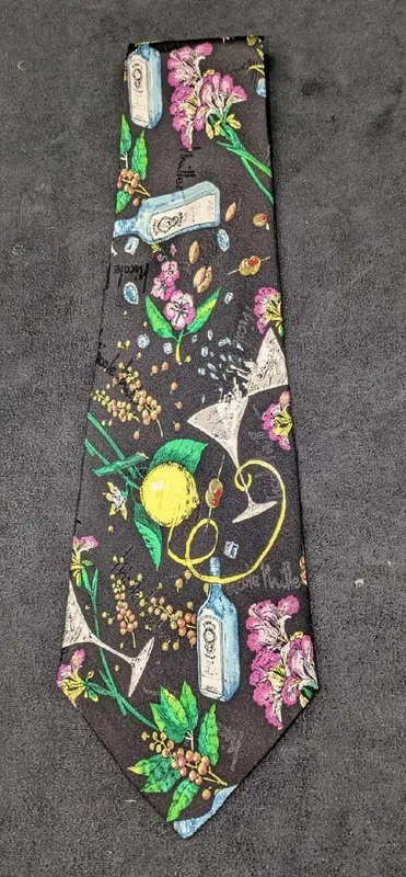 Bombay Gin Nicole Miller Silk Tie from auction in Orlando, Florida