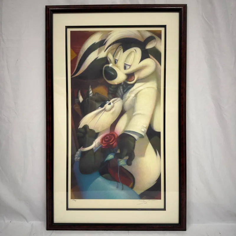 Scott Seeto Chanson DAmour Artist Proof Signed Warner Bros. Pepe Le Pew Giclee Framed R240 from auction in Orlando, Florida