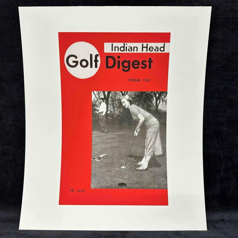 Golf Digest Indian Head Magazine Cover Reprint Spring 1950 Lithograph C from auction in Orlando, Florida