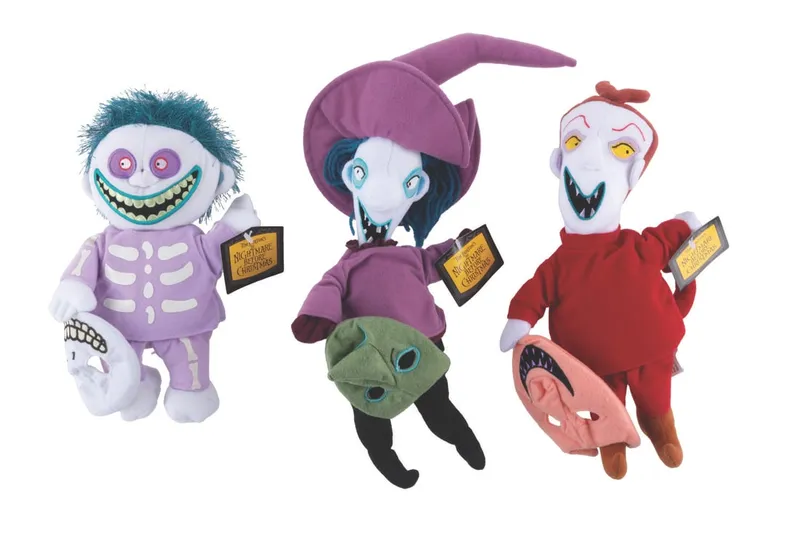 A Trio of "Nightmare Before Christmas" Lock, Shock, and Barrel Plushes. from auction in Studio City, California