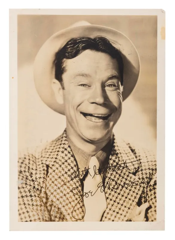A Comedian Joe E. Brown Fan Card. from auction in Studio City, California