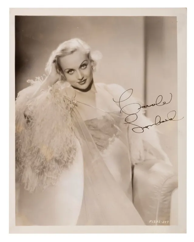 A Carole Lombard Signed Photograph. from auction in Studio City, California