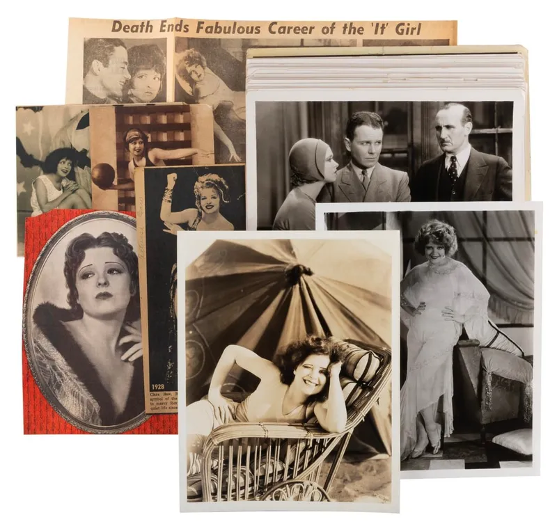 A Collection of Clara Bow Photographs and Clippings. from auction in Studio City, California