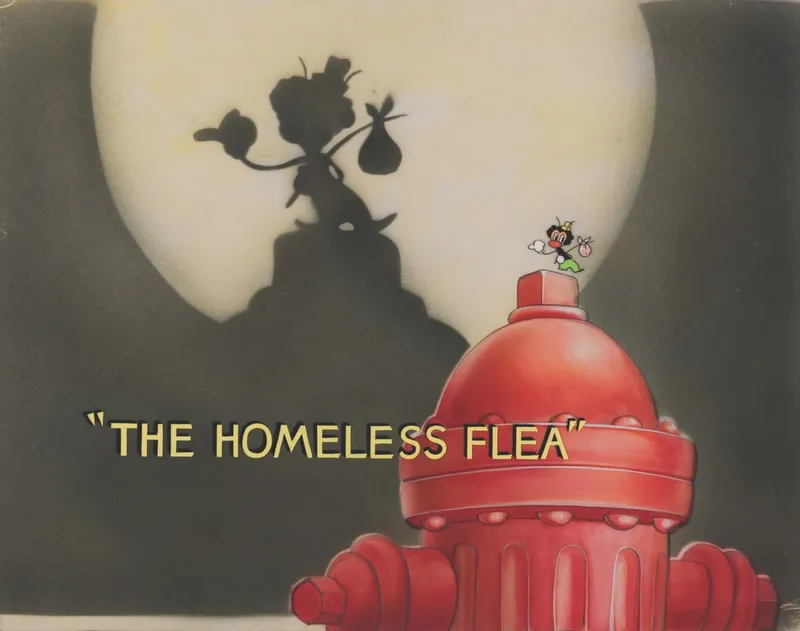 "The Homeless Flea" Original Title Cel & Background. from auction in Studio City, California