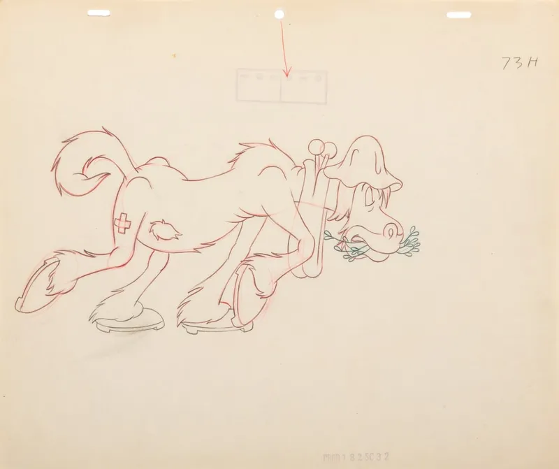 An Original Tom & Jerry "Mouse Cleaning" Production Drawing. from auction in Studio City, California
