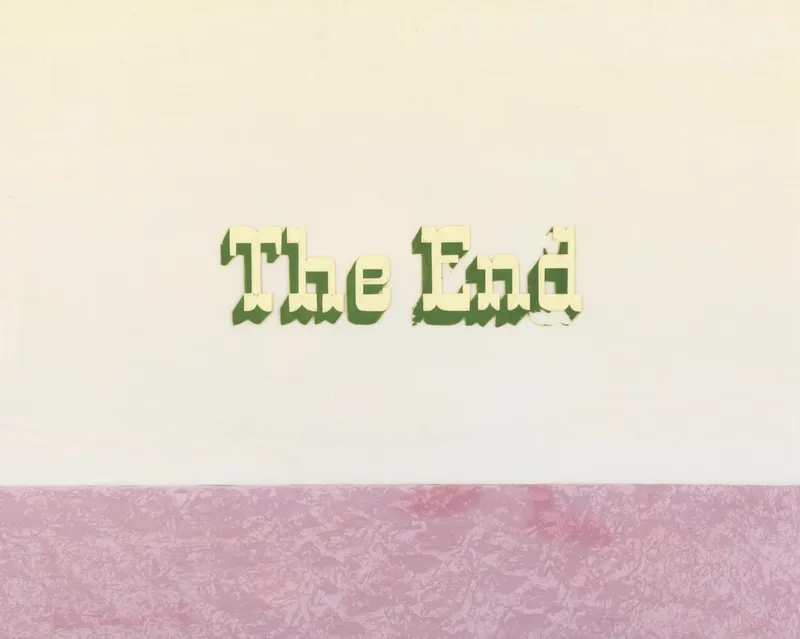 An Original Walter Lantz "The End" Title Card and Background. from auction in Studio City, California