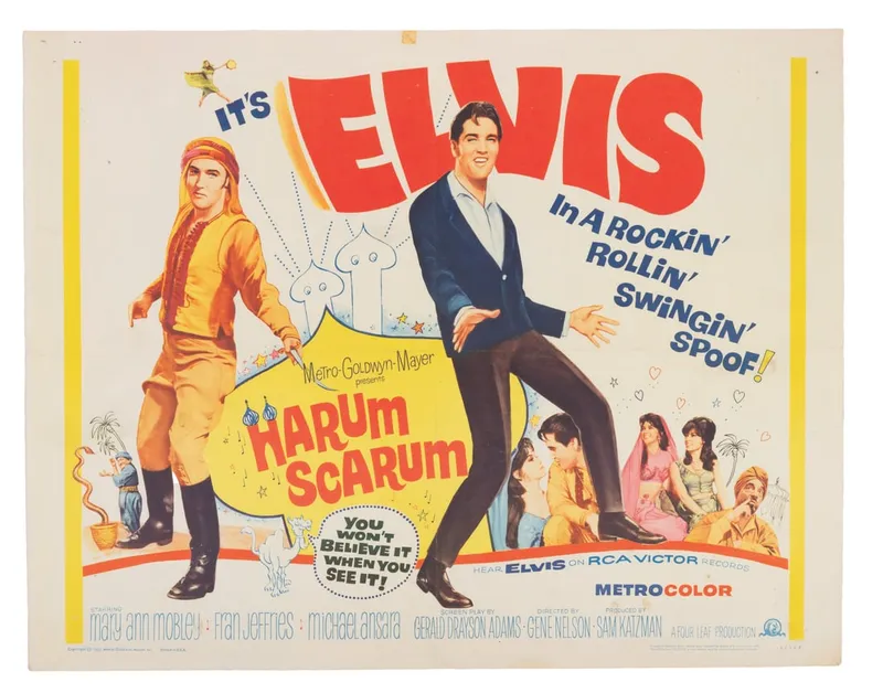 An Elvis "Harum Scarum" Half-Sheet. from auction in Studio City, California