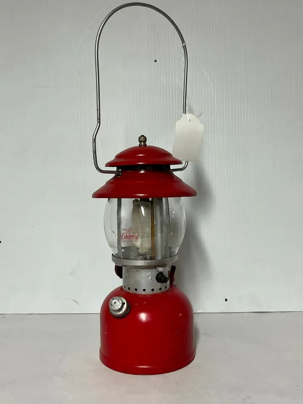 Coleman 200A Red Lantern August 1960 from auction in Dundee, Ohio