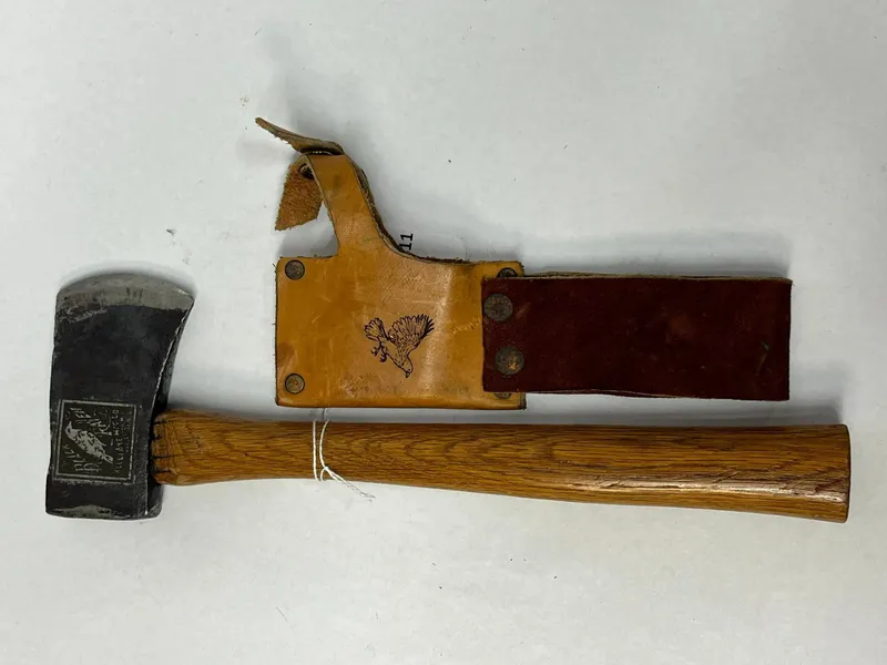 Kelly Axe Black Raven Hatchet w/ Sheath from auction in Dundee, Ohio