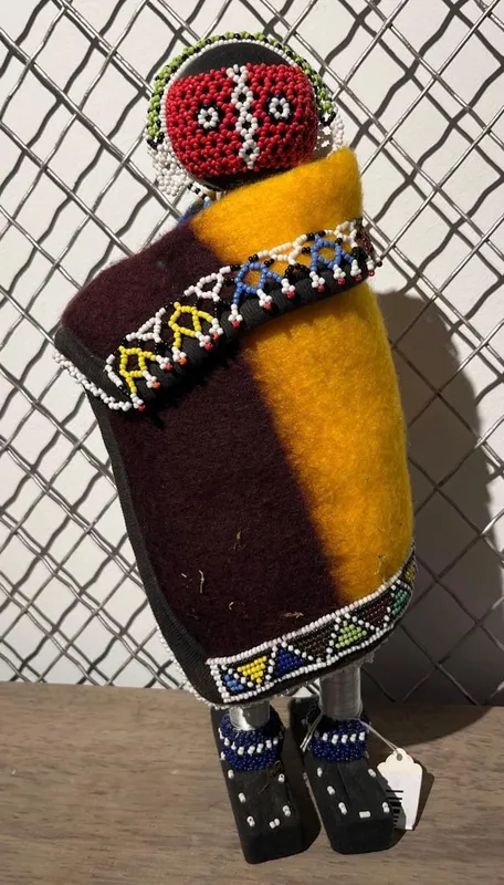 Ndebele Beaded Cloth Figure from auction in Dundee, Ohio
