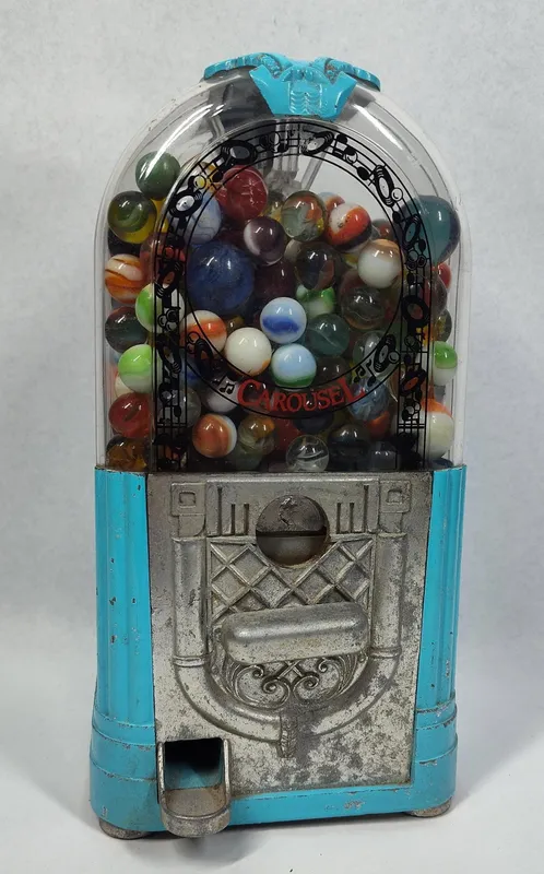 Carousel Jukebox Gumball/Marble Machine from auction in Dundee, Ohio