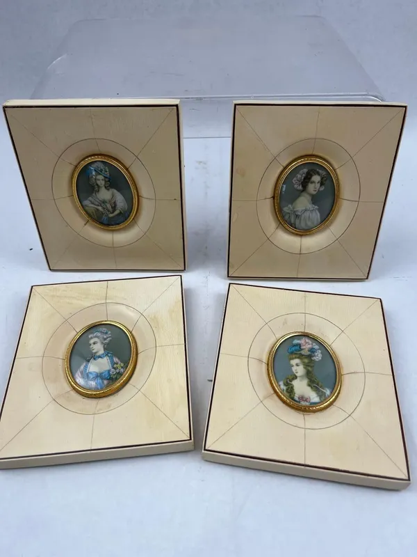 Set European School Ladies Miniatures from auction in Dundee, Ohio