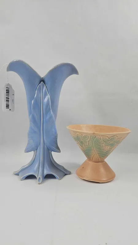 Pair American Art Pottery Vases from auction in Dundee, Ohio