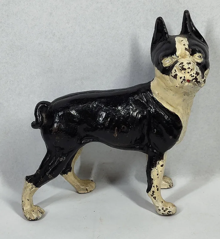 Hubley Iron Boston Terrier Doorstop from auction in Dundee, Ohio