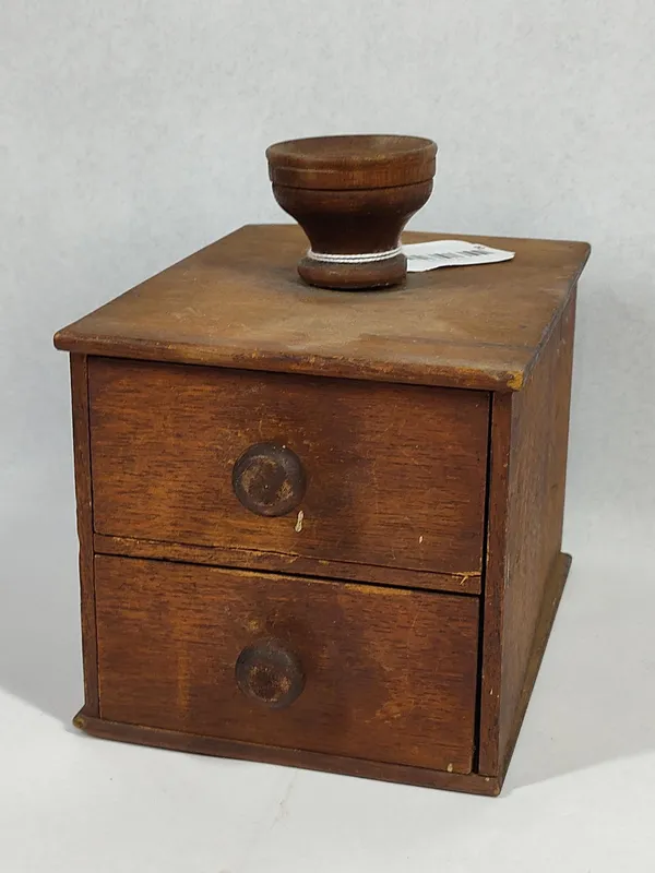 19th C. American Two-Drawer Ballot Box from auction in Dundee, Ohio