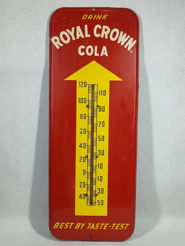Royal Crown Cola Taste Test Thermometer from auction in Dundee, Ohio