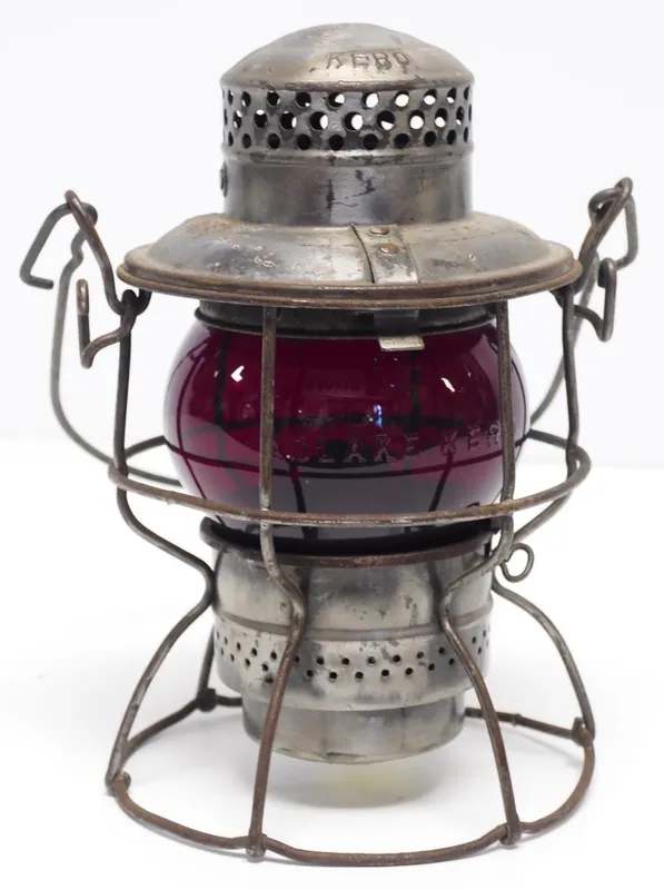Adlake railroad lantern from auction in Shipshewana, Indiana
