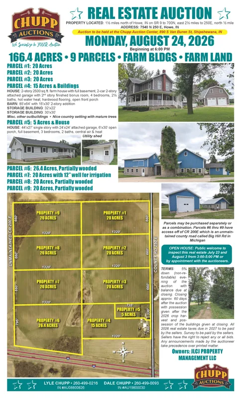 Photos and Details from auction in Shipshewana, Indiana