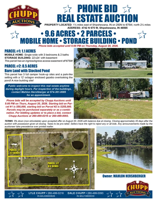 Photos and Details from auction in Shipshewana, Indiana