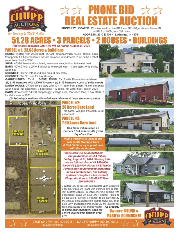 Photos and Details from auction in Shipshewana, Indiana