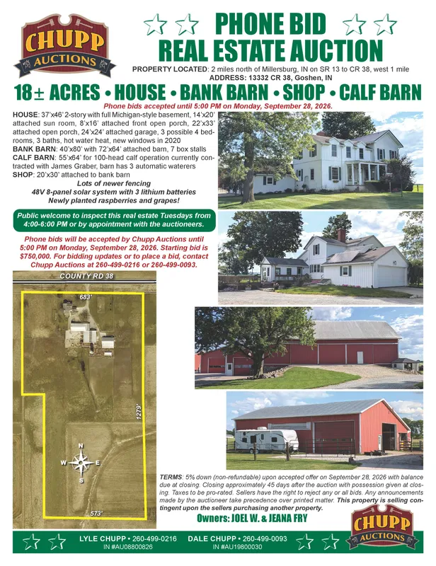 Photos and Details from auction in Shipshewana, Indiana