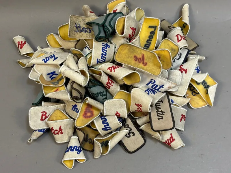 Lot 120 60s 70s Automotive Clothing Name Patches from auction in Jackson, Michigan