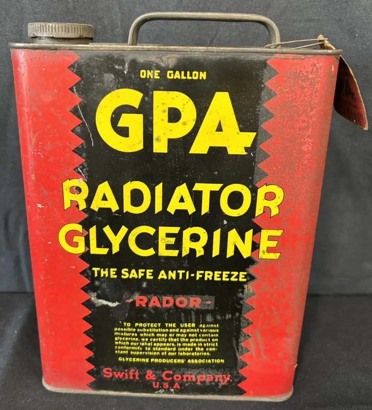 GPA Radiator Glycerine Slim 1 Gallon Rador Can by Swift from auction in Jackson, Michigan