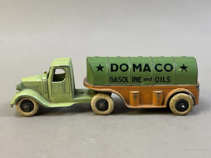 Domaco Gasoline & Oils Tootsie Toy Tanker Truck from auction in Jackson, Michigan