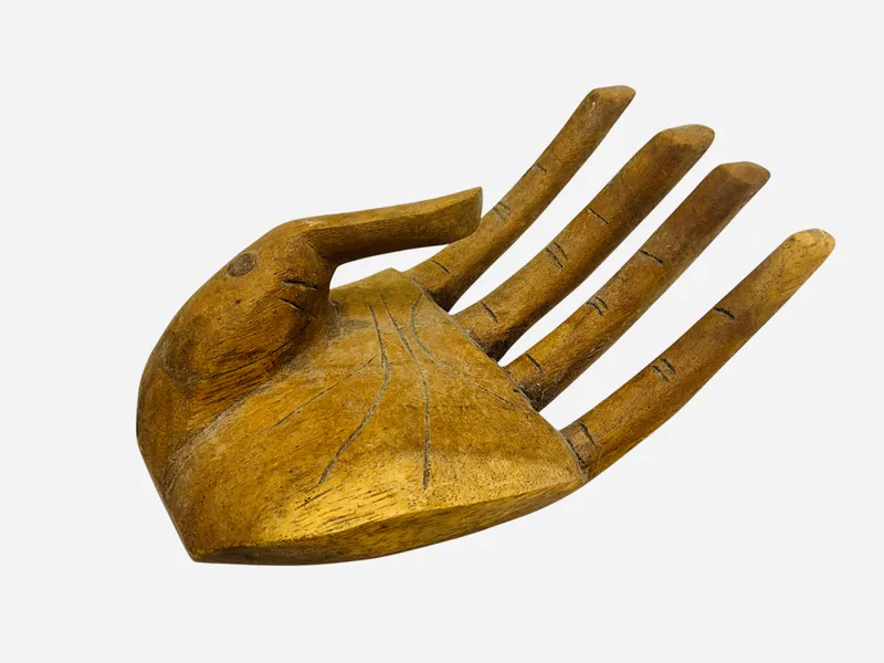 Outsider Art Left Hand Wood Carving from auction in Cleveland, Georgia