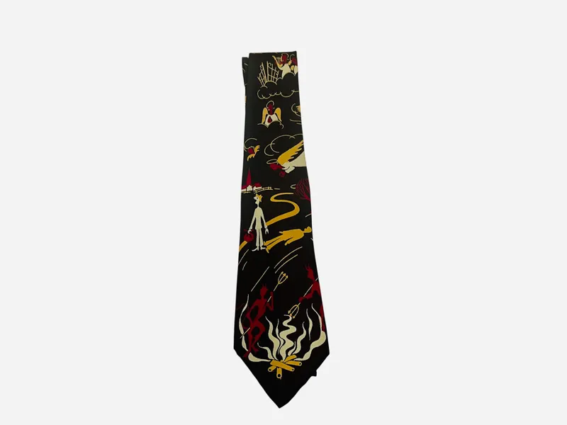 Vintage San Milo / John Jarrell Necktie Devil Angels Pitchfork from auction in Cleveland, Georgia
