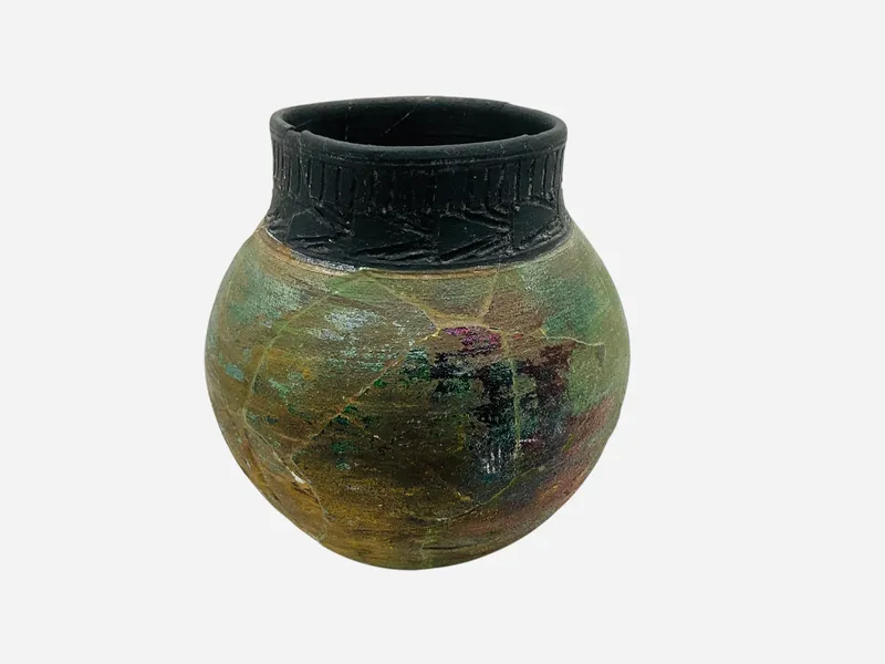 Vintage Gay Liebert Raku Pottery Vessel  from auction in Cleveland, Georgia