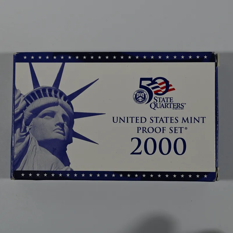 US Mint Proof Silver Set 2000 - San Francisco Mint from auction in Winnetka, Illinois