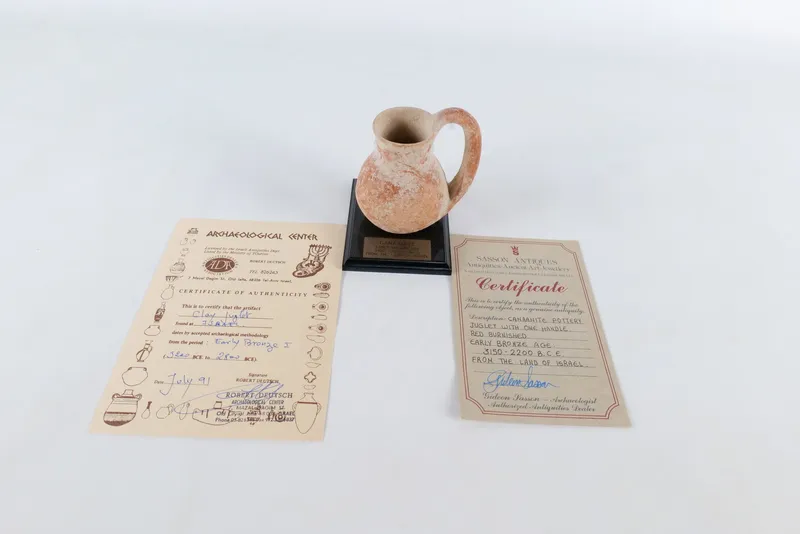 Antique Canaanite Pottery Juglet from auction in Williamstown, New Jersey