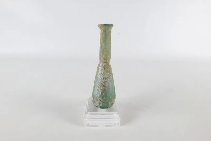 Ancient Roman Glass Unguentarium Tear Bottle Vessel from auction in Williamstown, New Jersey