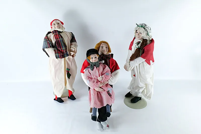 Lot of 4 Department 56 Porcelain Dolls from auction in Williamstown, New Jersey