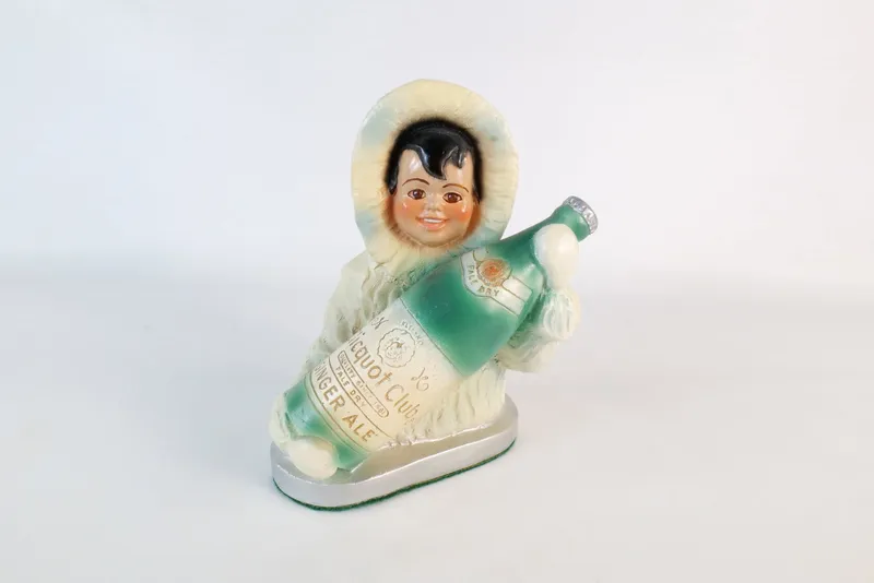 Vintage Clicquot Club Ginger Ale Eskimo Boy Coin Bank/Figure from auction in Williamstown, New Jersey