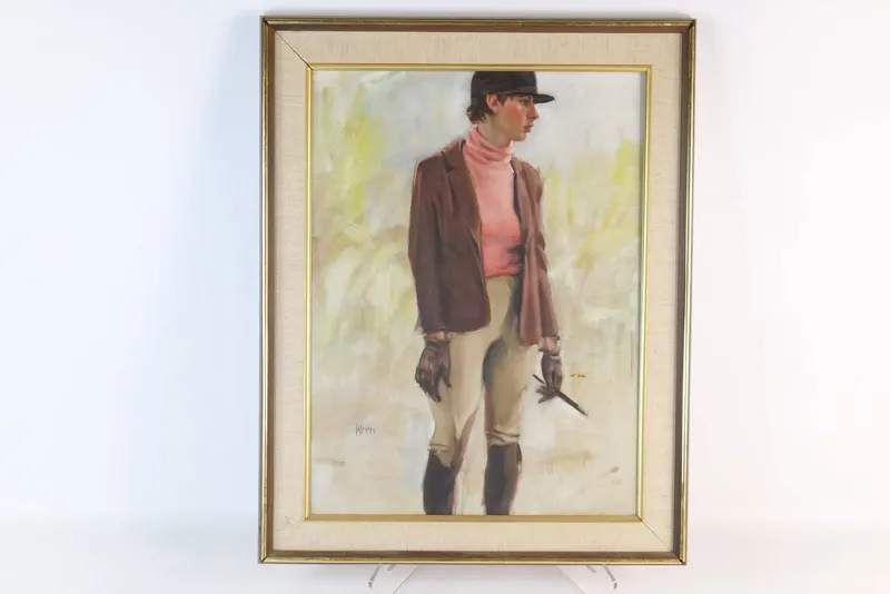 Oil on Canvas - Equestrian Rider from auction in Williamstown, New Jersey